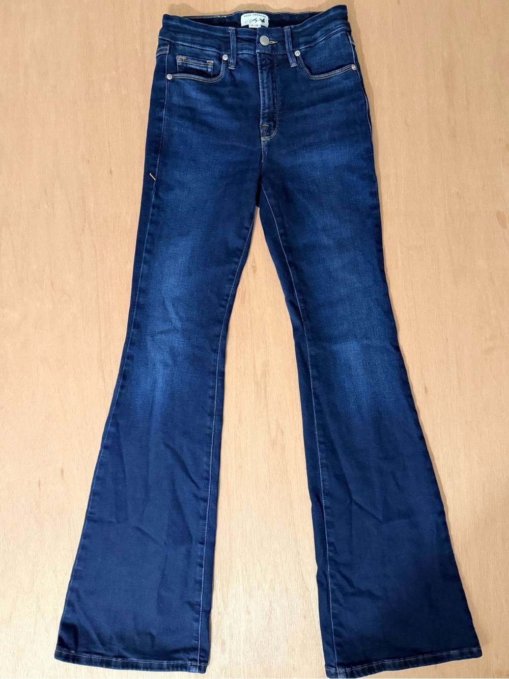 Dolly Parton Jolenes Good American Jeans Size 0 Indigo Booty Shaping Diva